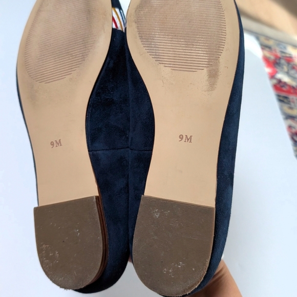 Talbots Ryan Loafers Flats Shoes Women 9 Navy Suede Dachshund Dog Embroidered - Picture 8 of 8